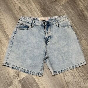 Project Rebel‎ Denim Girls Jean Shorts Size 1 Blue Acid Wash Casual
